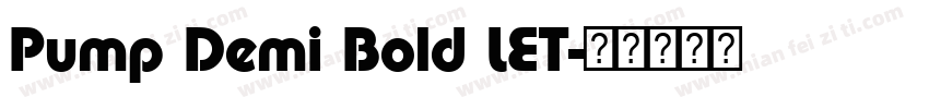 Pump Demi Bold LET字体转换